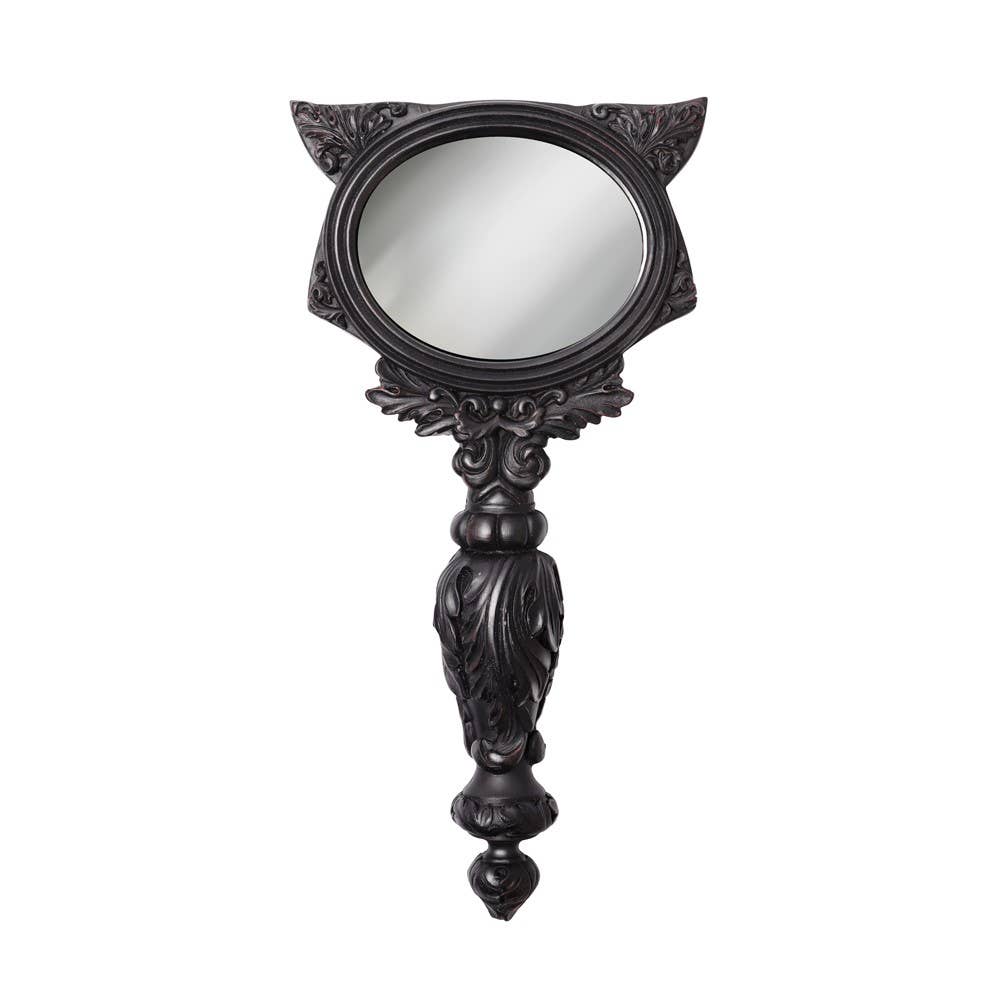 Sacred Cat Hand Mirror (Black) (Mirror)