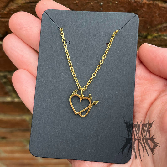 The Devíl Necklace - Gold Stainless Steel