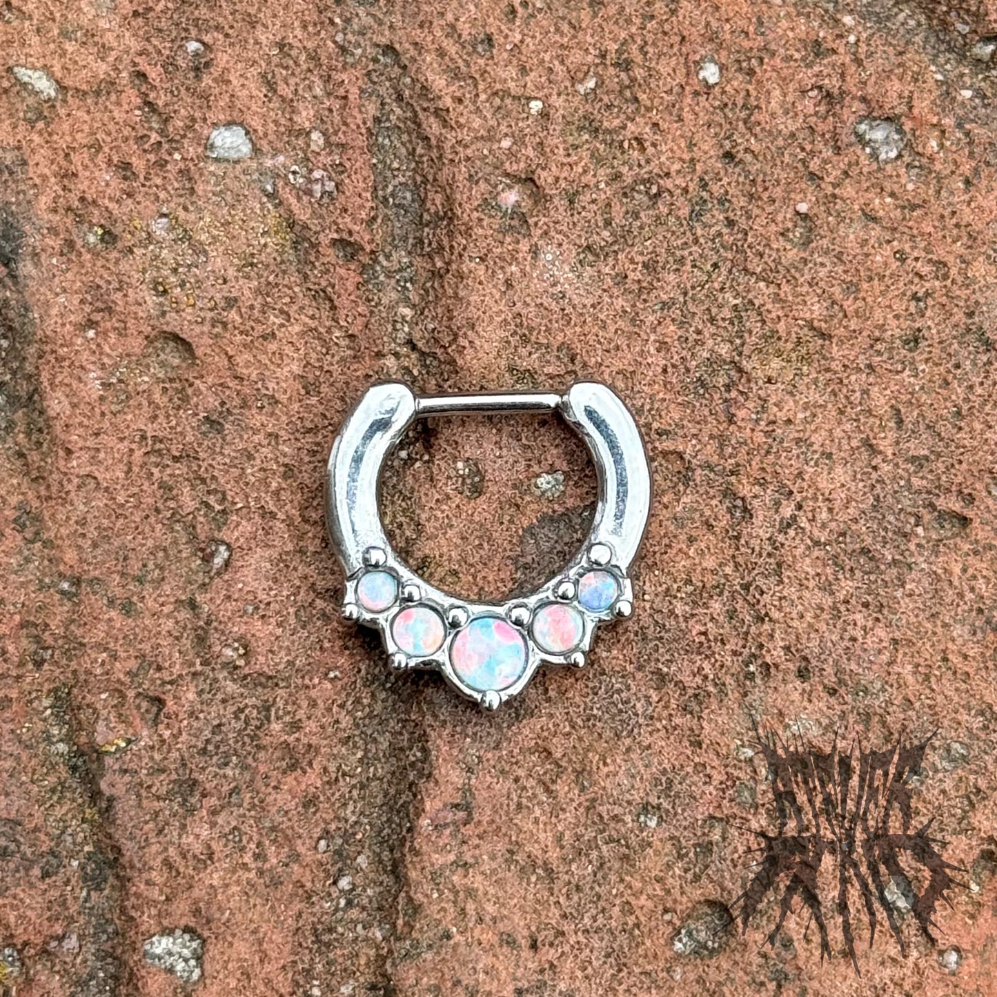 Opal Septum Ring- 316L Steel