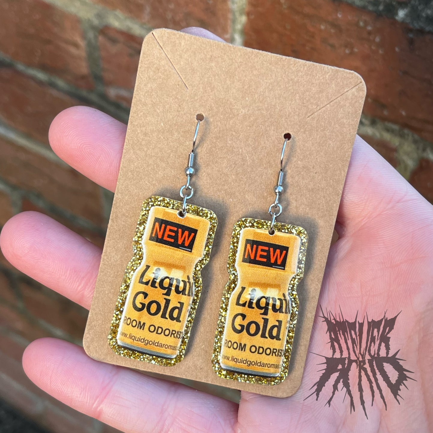 The Liquid Gold Glitter Earrings