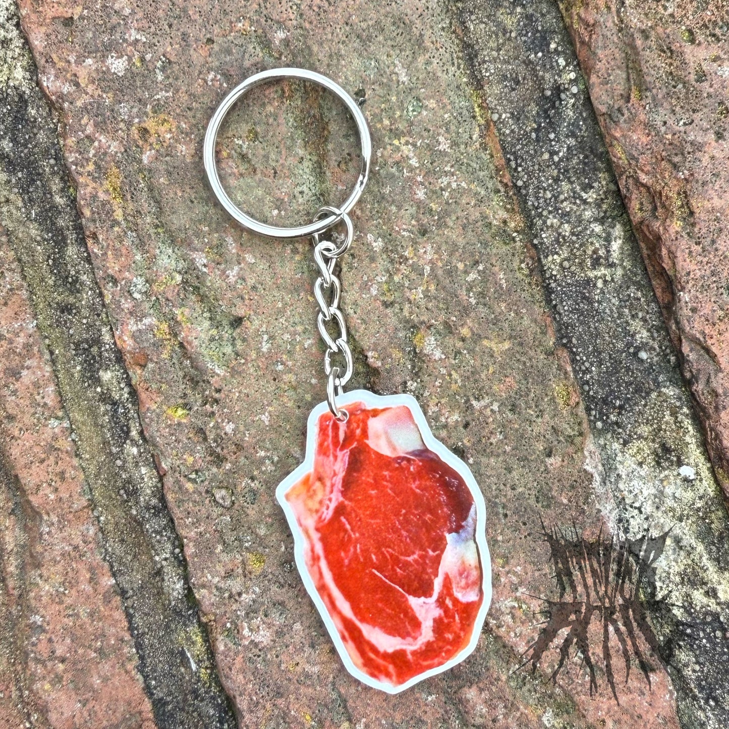 The Steak Keyring - Novelty meat keyring