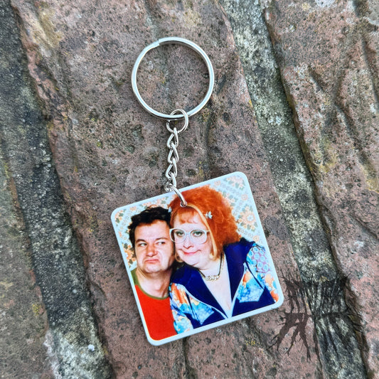 The Tom and Linda Keyring- Gimme Gimmie Gimmie Keyring