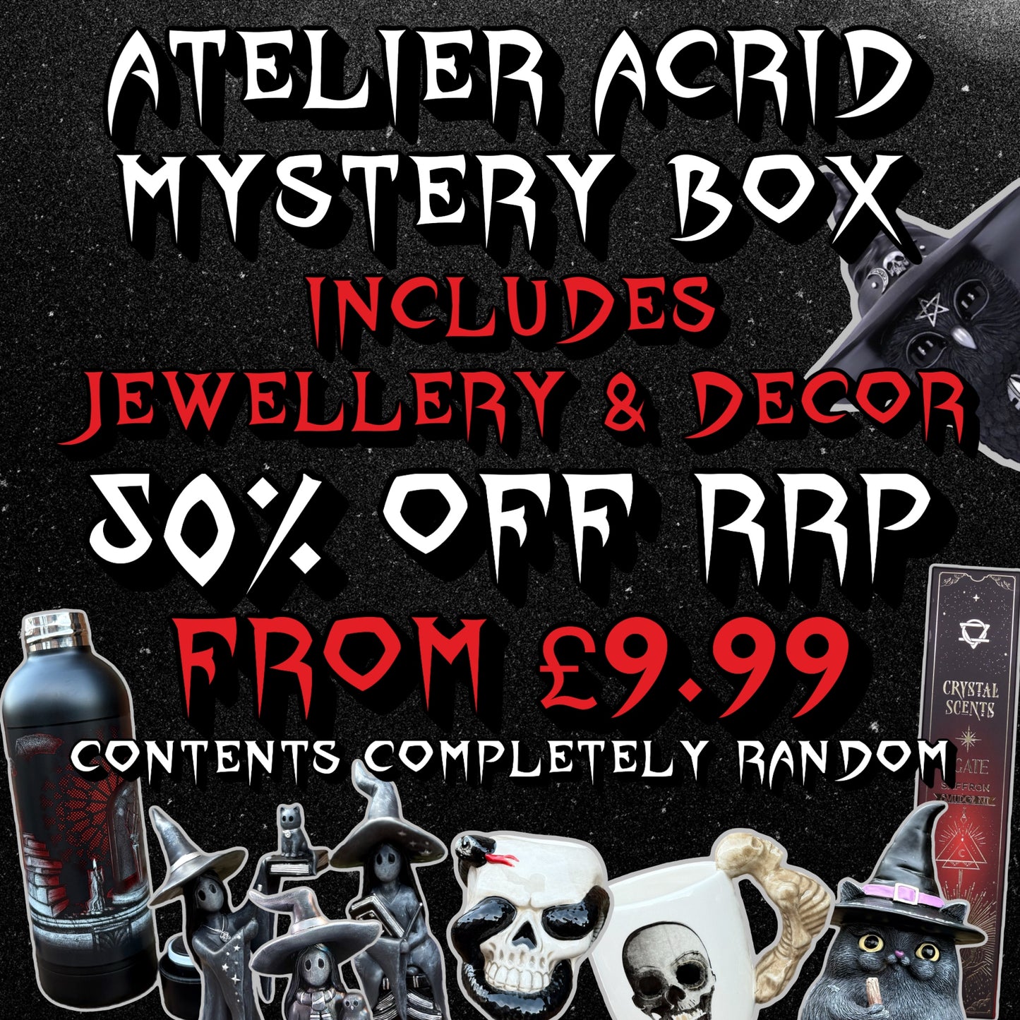 Gothic Mystery Box - Gothic Valentines Gift Hamper - Alternative Mystery Box - Gothic Decor Box