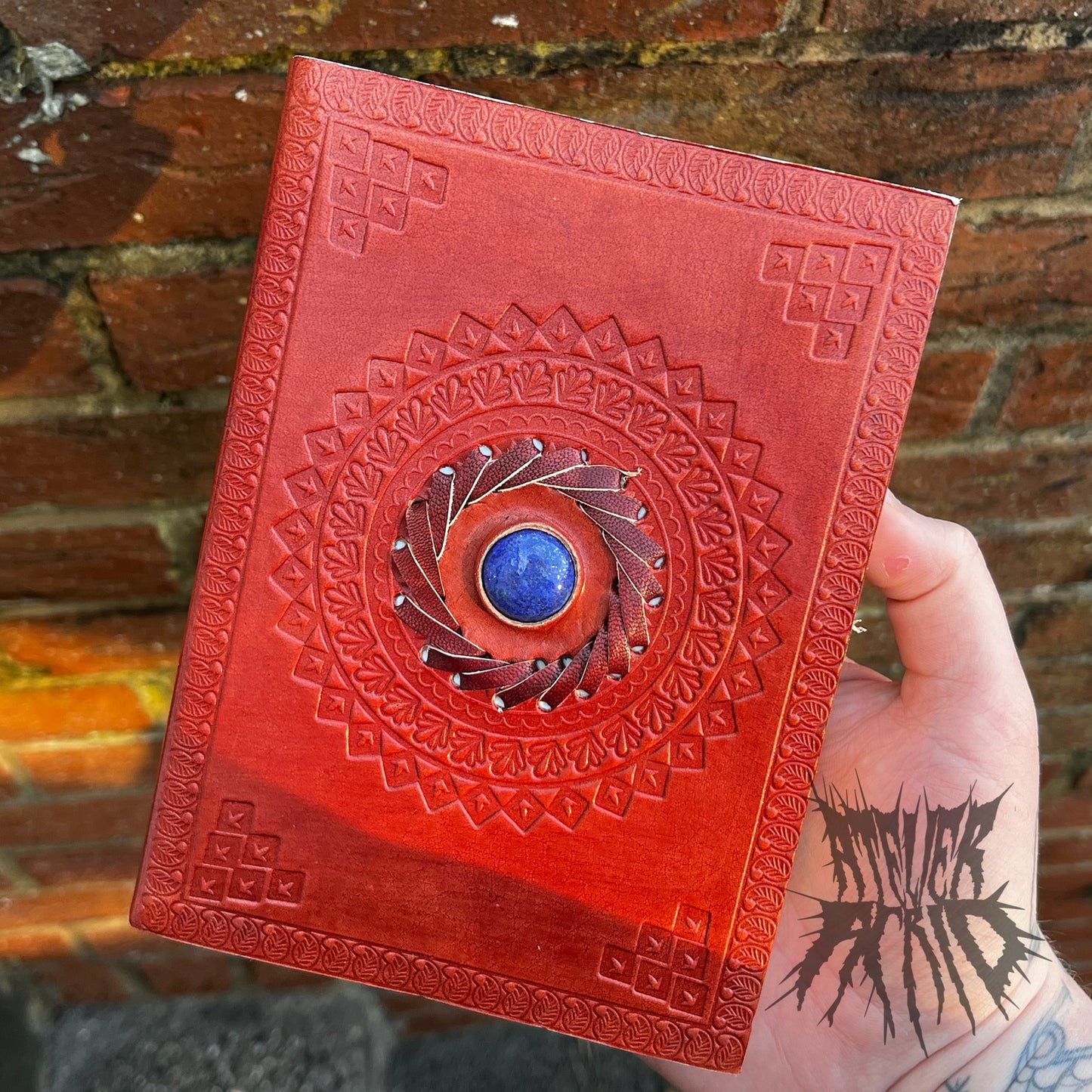 Leather Lapis Lazuli Notebook (7x5")
