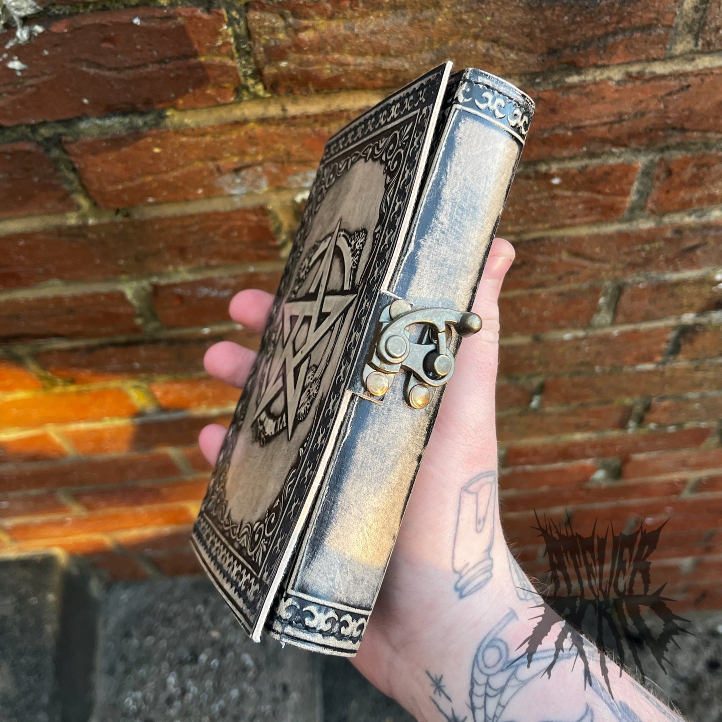 Handmade Leather Pentacle Notebook