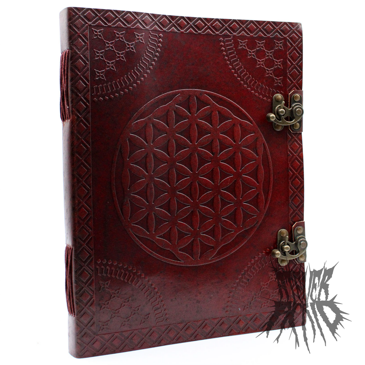 Huge Flower of Life Leather Book- Guest book/ Wedding book