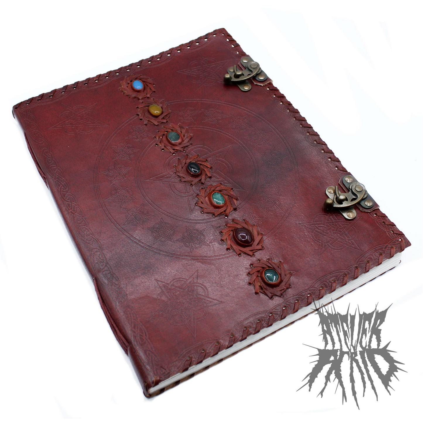Huge Handmade 7 Chakra Leather Book