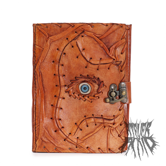 Handmade Leather Spell Book Notebook - Tan