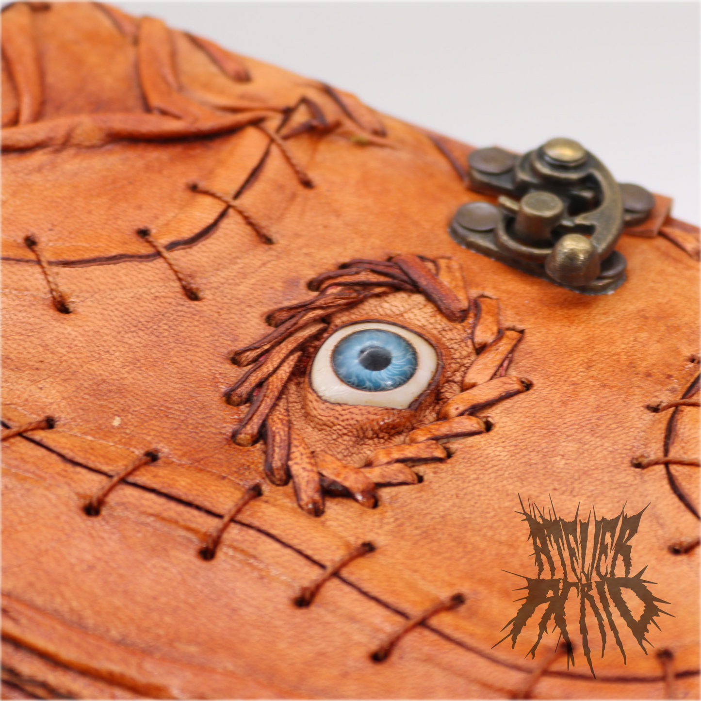 Handmade Leather Spell Book Notebook - Tan