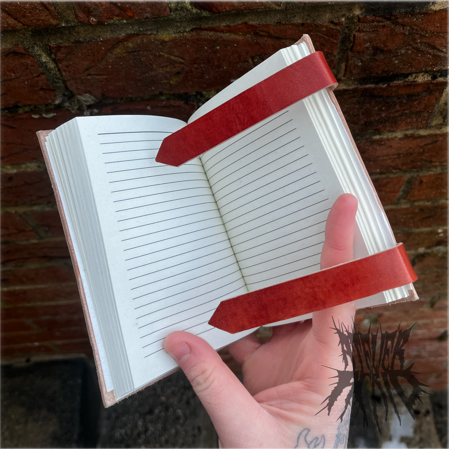 Handmade Leather Tigereye Notebook with belts