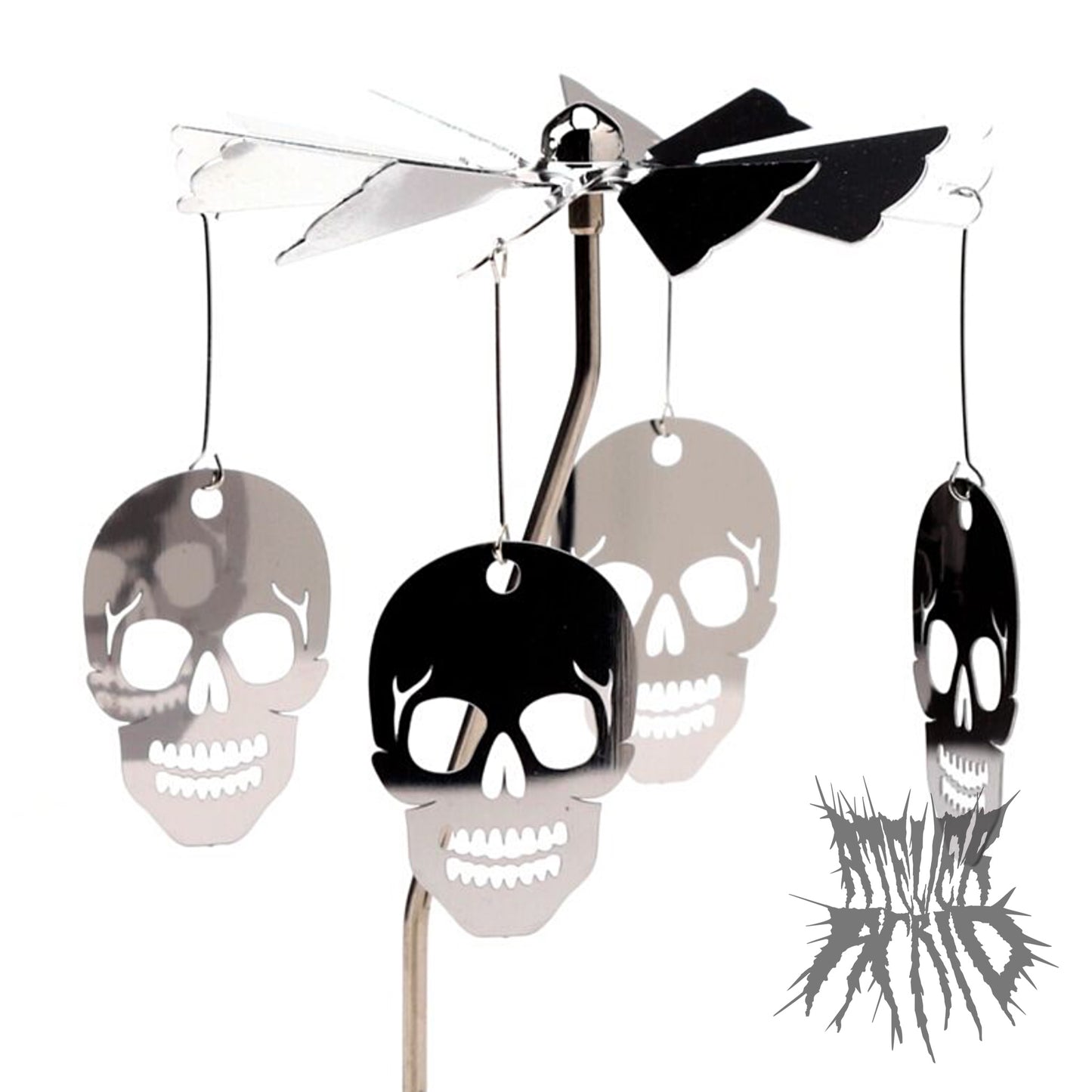 Skull Rotating Tea Light Candle Holder
