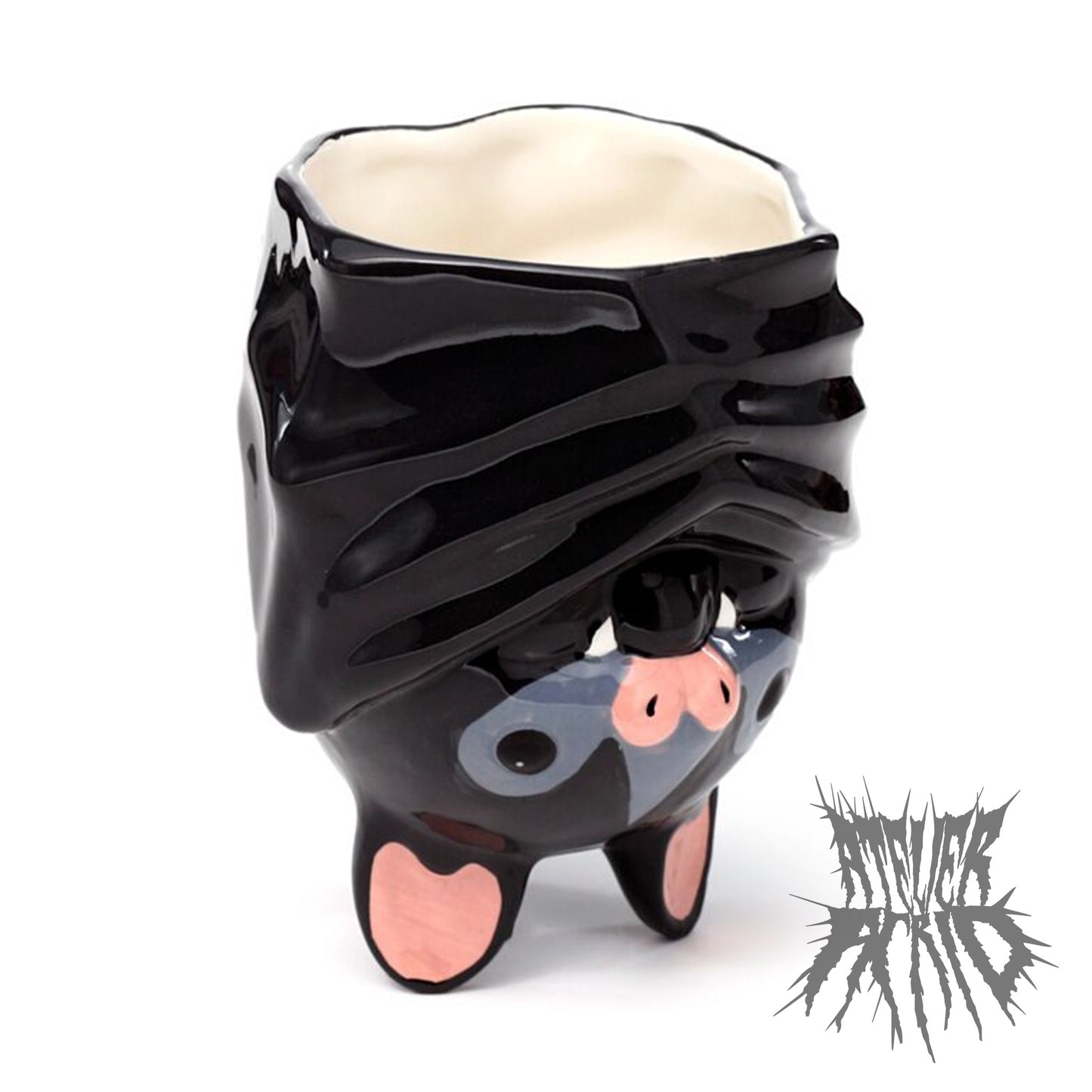 Bat Upside Down Ceramic Mug - Cute Halloween Mug