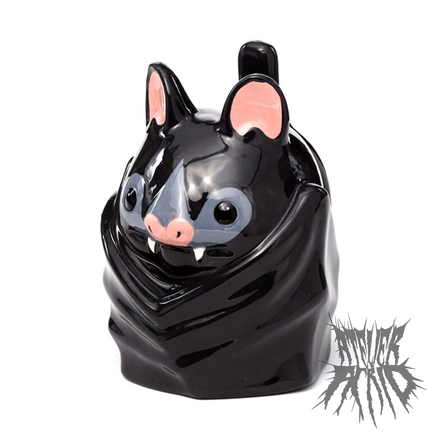 Bat Upside Down Ceramic Mug - Cute Halloween Mug