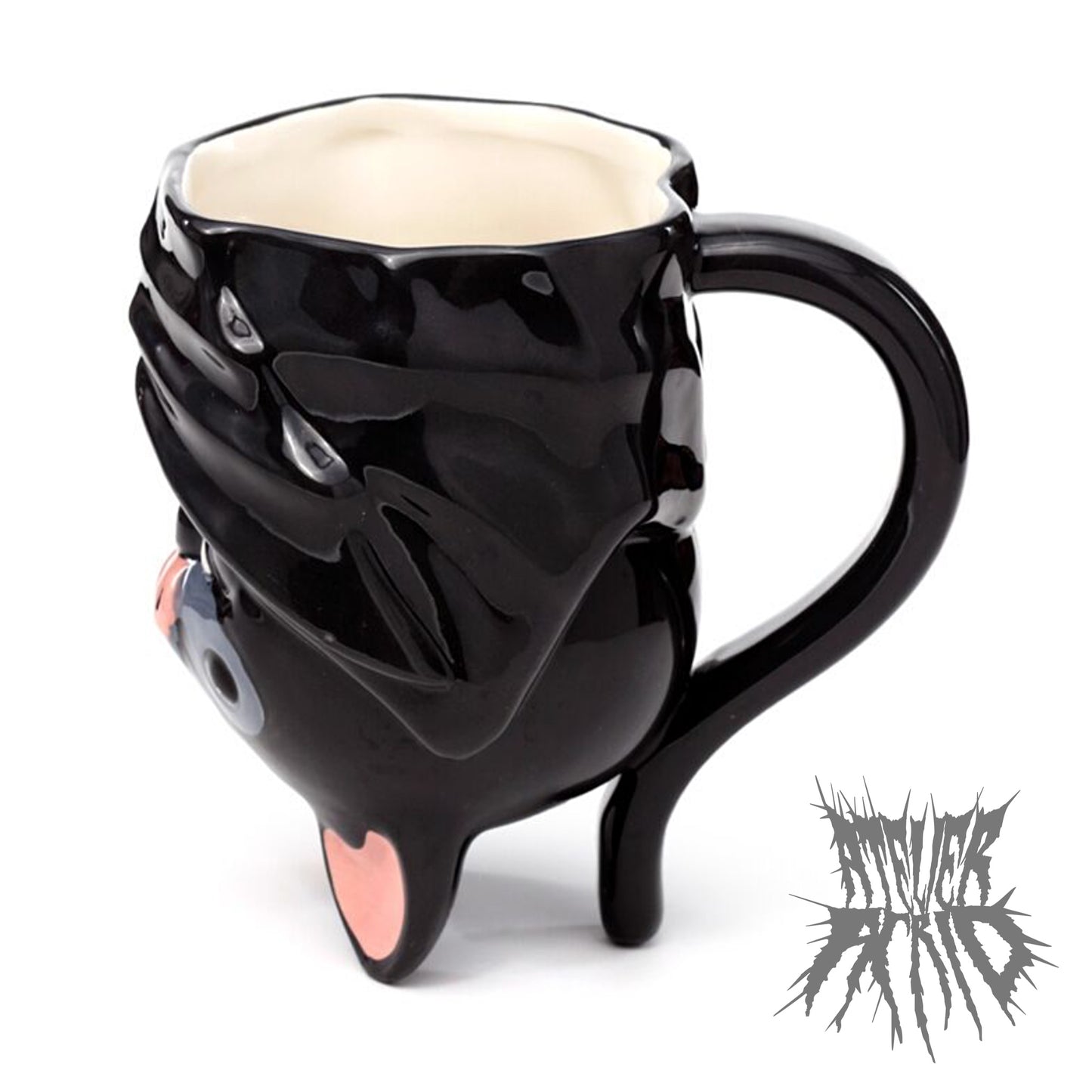 Bat Upside Down Ceramic Mug - Cute Halloween Mug