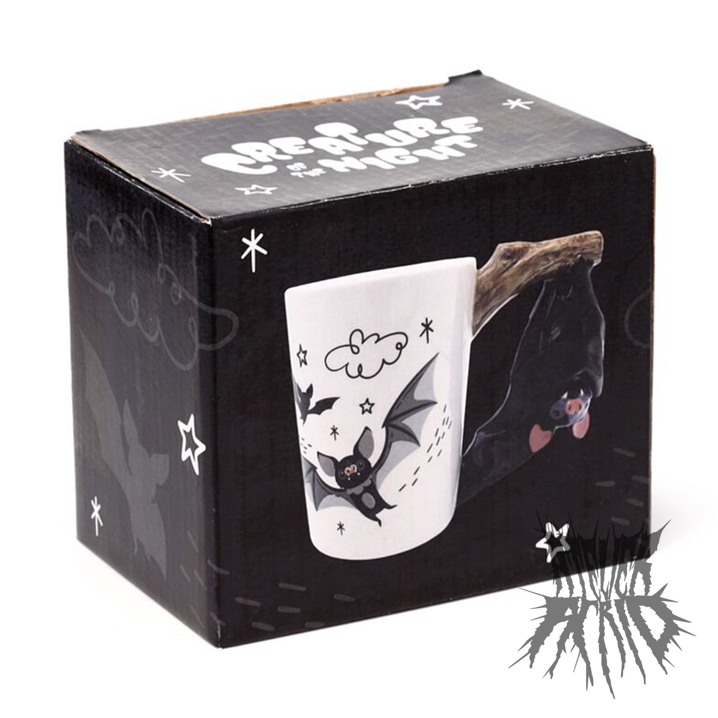 Bat Ceramic Shaped Handle Mug - Cute Bat Mug