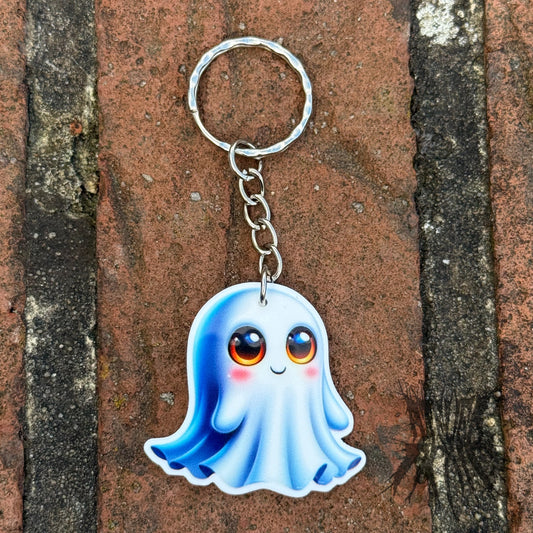 The Crypt Kid Keyring (White) Cute Halloween Keyring . Ghost Keyring