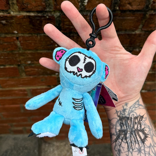 Grim Stitch Bear (Blue) - Gus Fink Plush Clip
