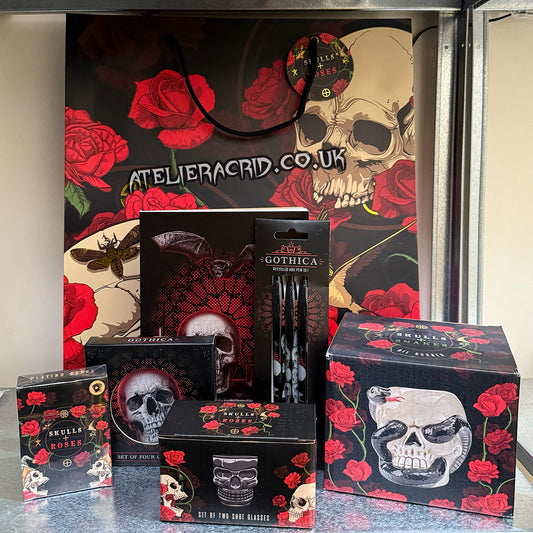 Skulls & Roses Gift Set (Worth £31.95) Halloween Gift Set- Gothic Gifts