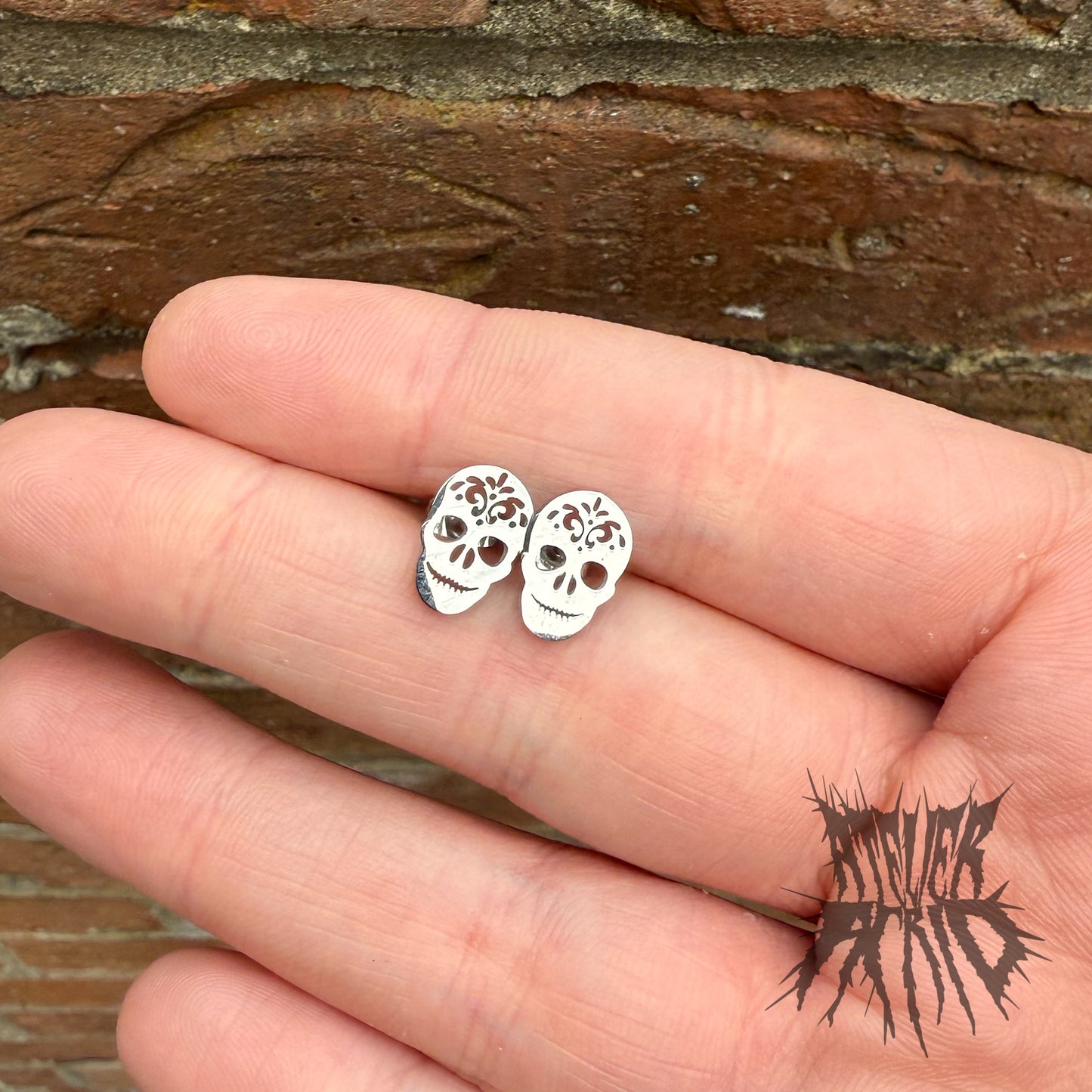 The Sugar Skull Studs