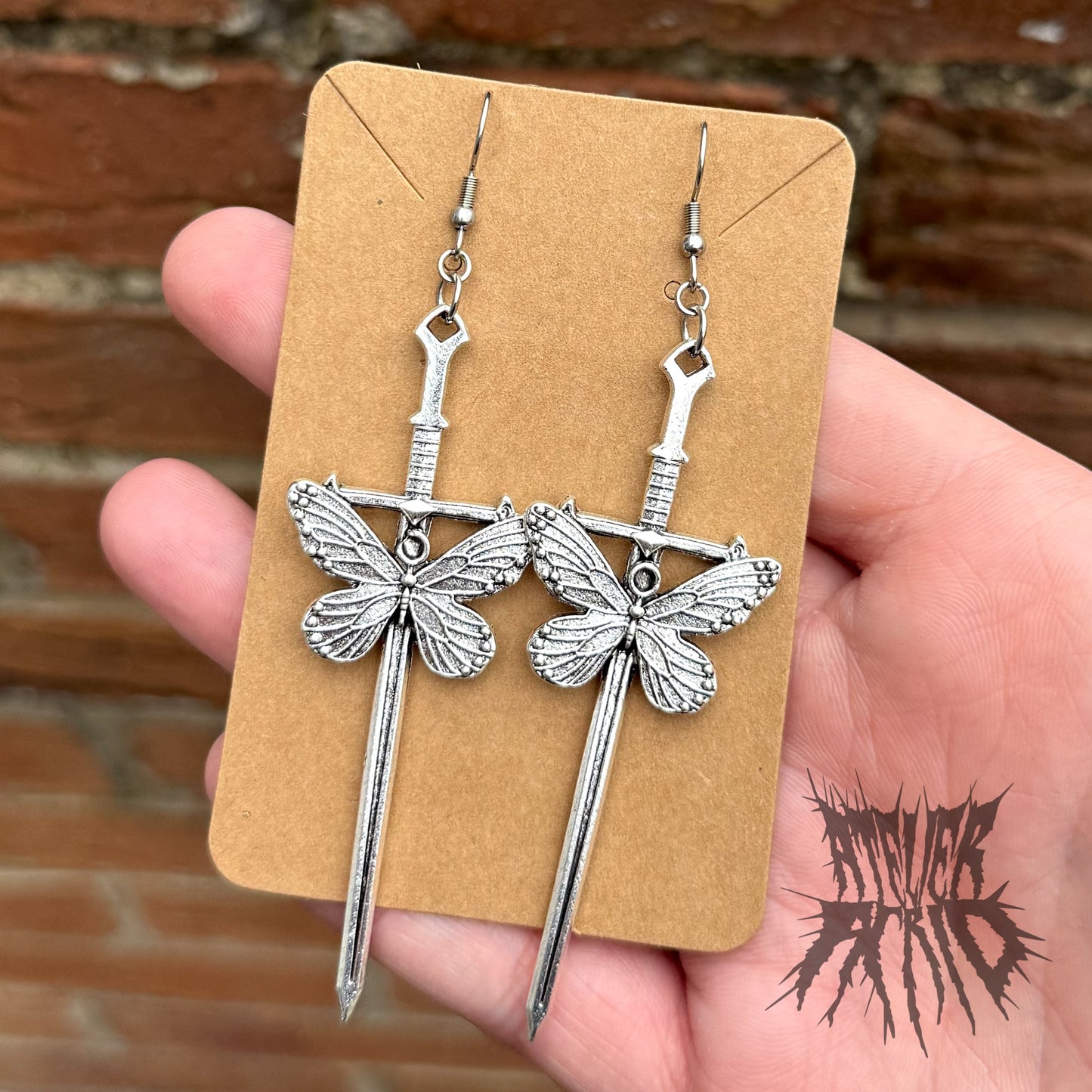The Flutterfury Earrings- Large Sword Earrings