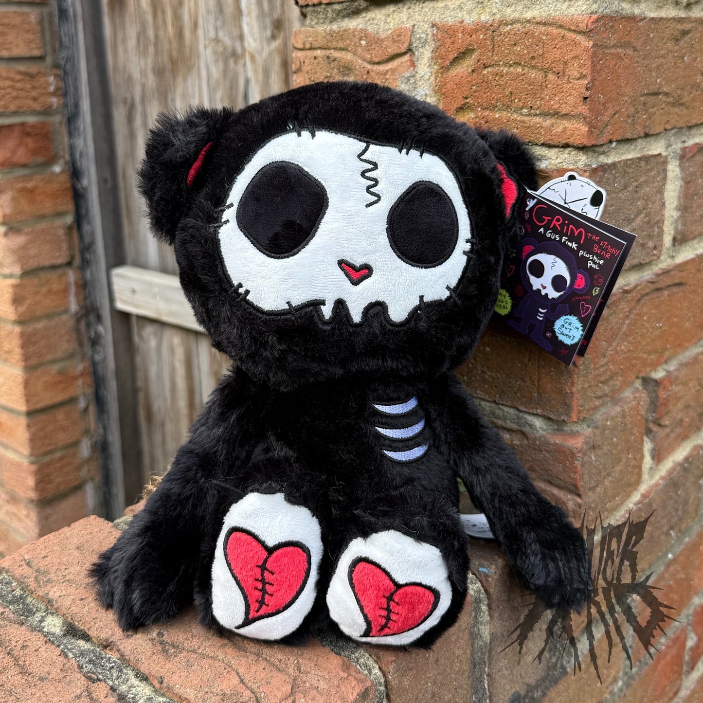 Grim The Stitch Bear - Gus Fink Gooli Plush (Black)