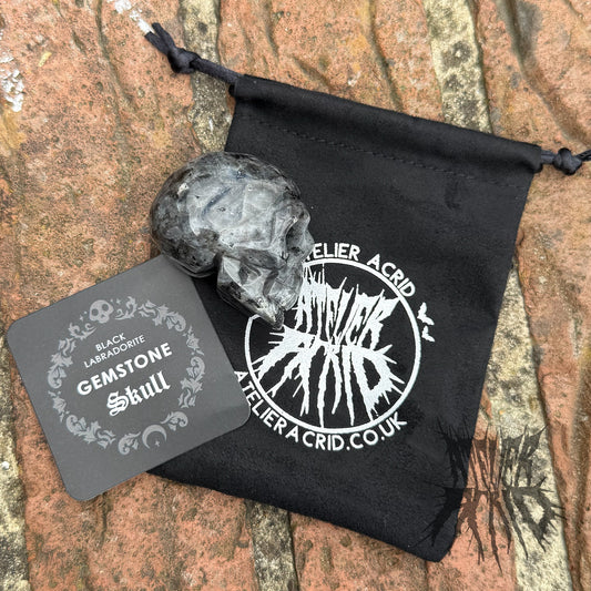 Black Labradorite Crystal Skull