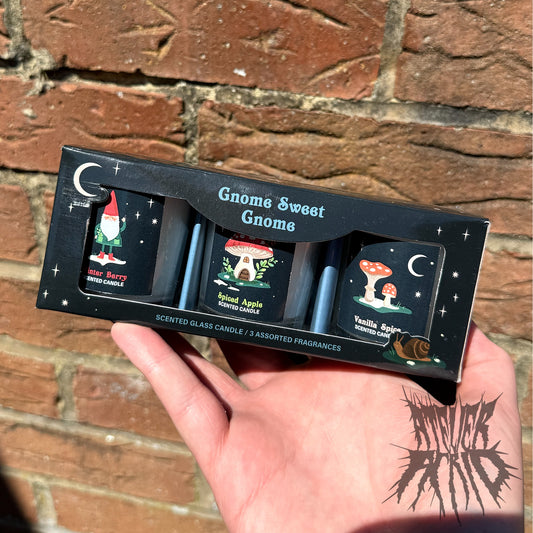 Gnome Sweet Gnome Trio of Scented Candles