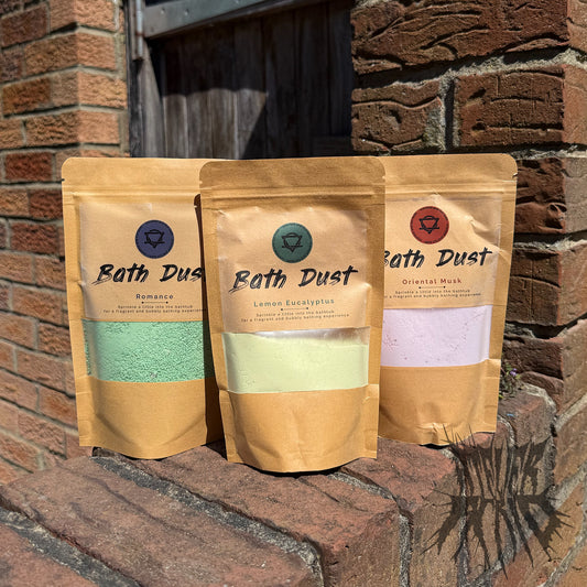 3x packs of bath dust