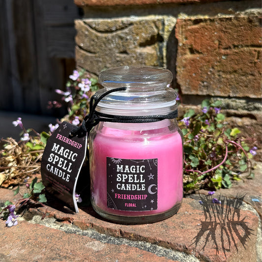 Floral “Friendship” Spell Candle Jar