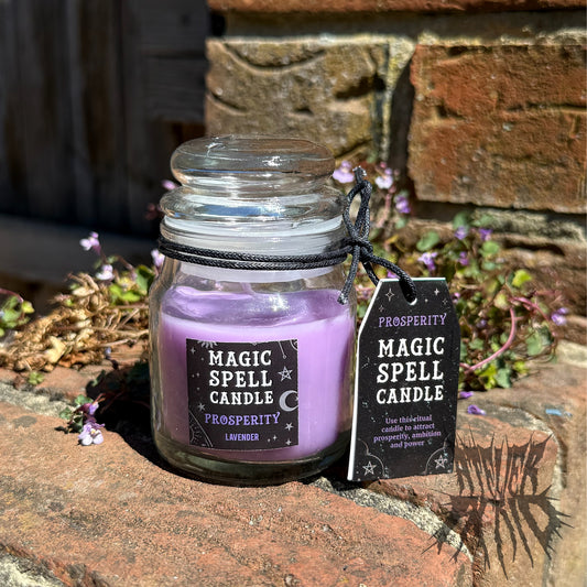 Lavender “Prosperity” Spell Candle Jar