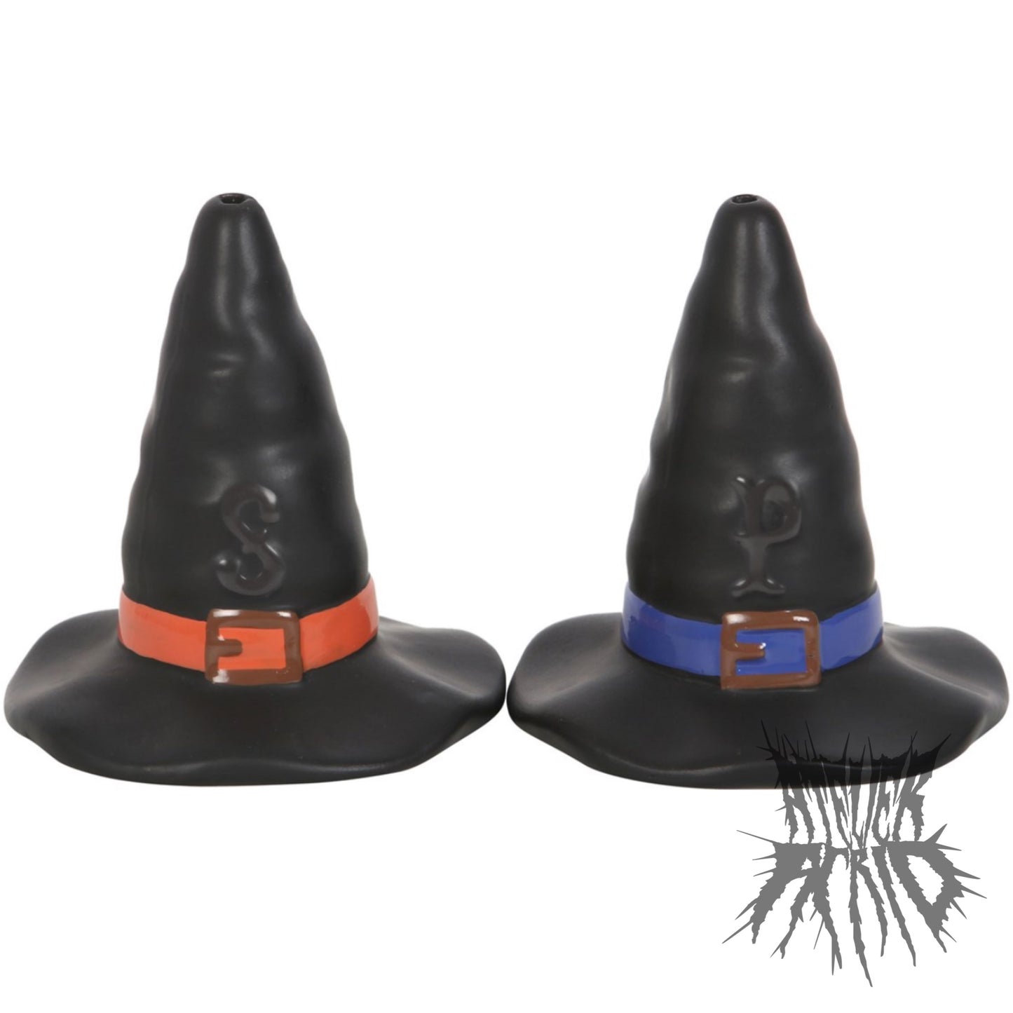 Witch Hat Salt and Pepper Ceramic Shakers
