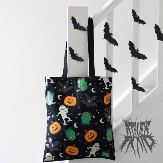 Monster Mash Print Polycotton Tote Bag