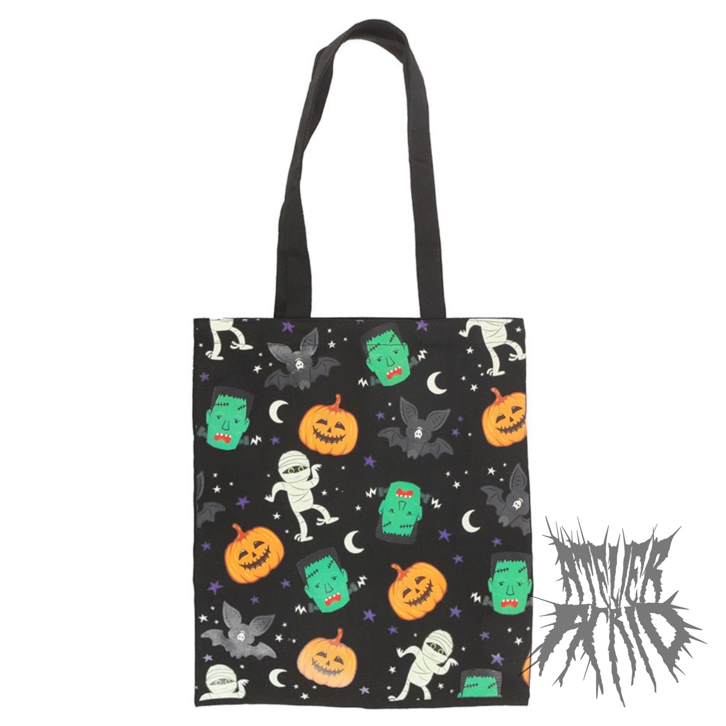 Monster Mash Print Polycotton Tote Bag