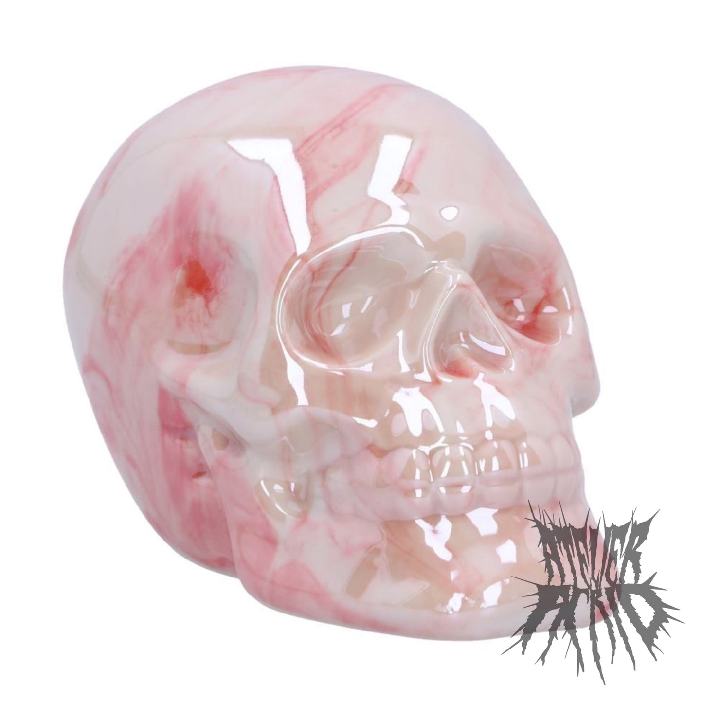Marbellum Pink Marble Skull (Small) 7cm