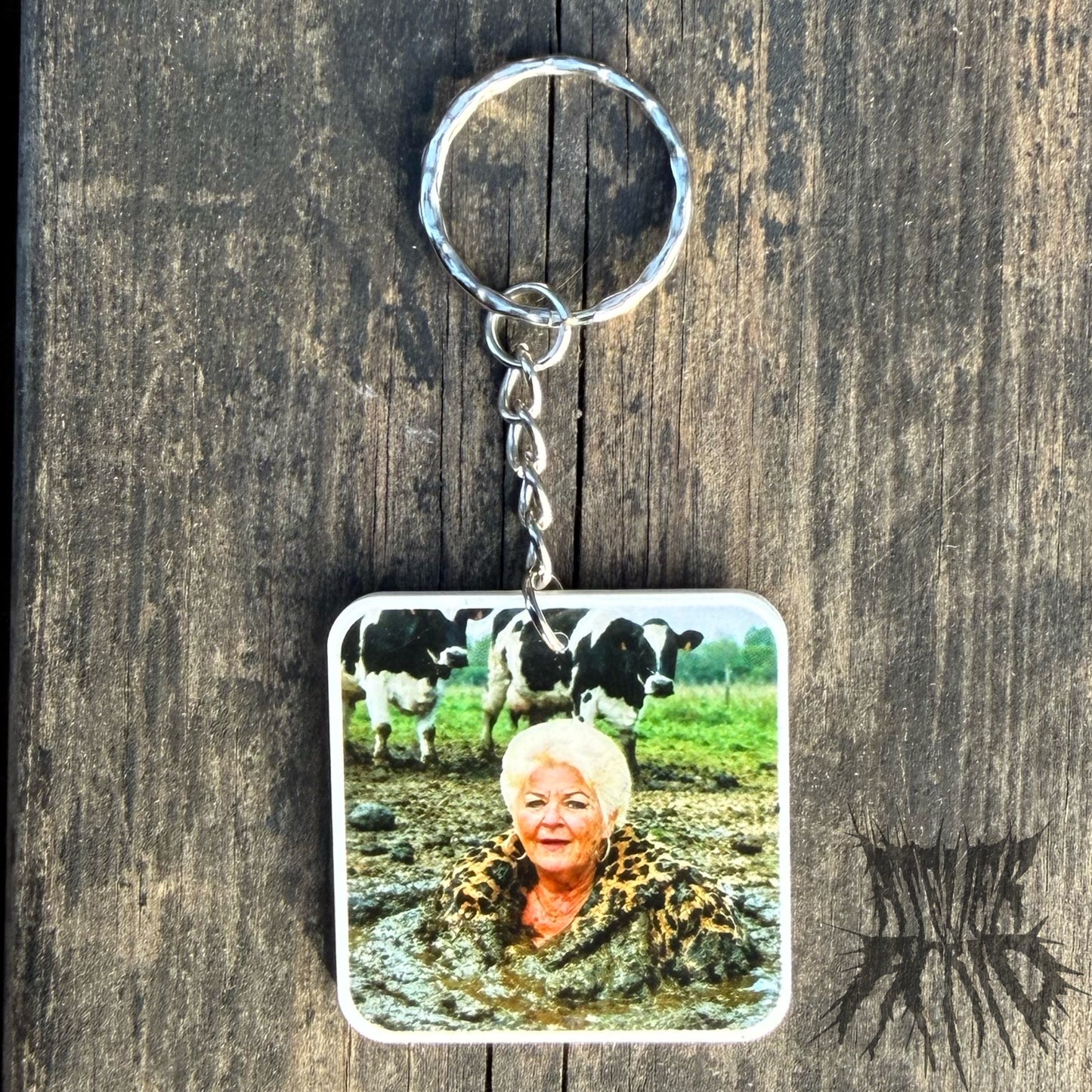 The Cow Pat Keyring - Pat Butcher Keyring