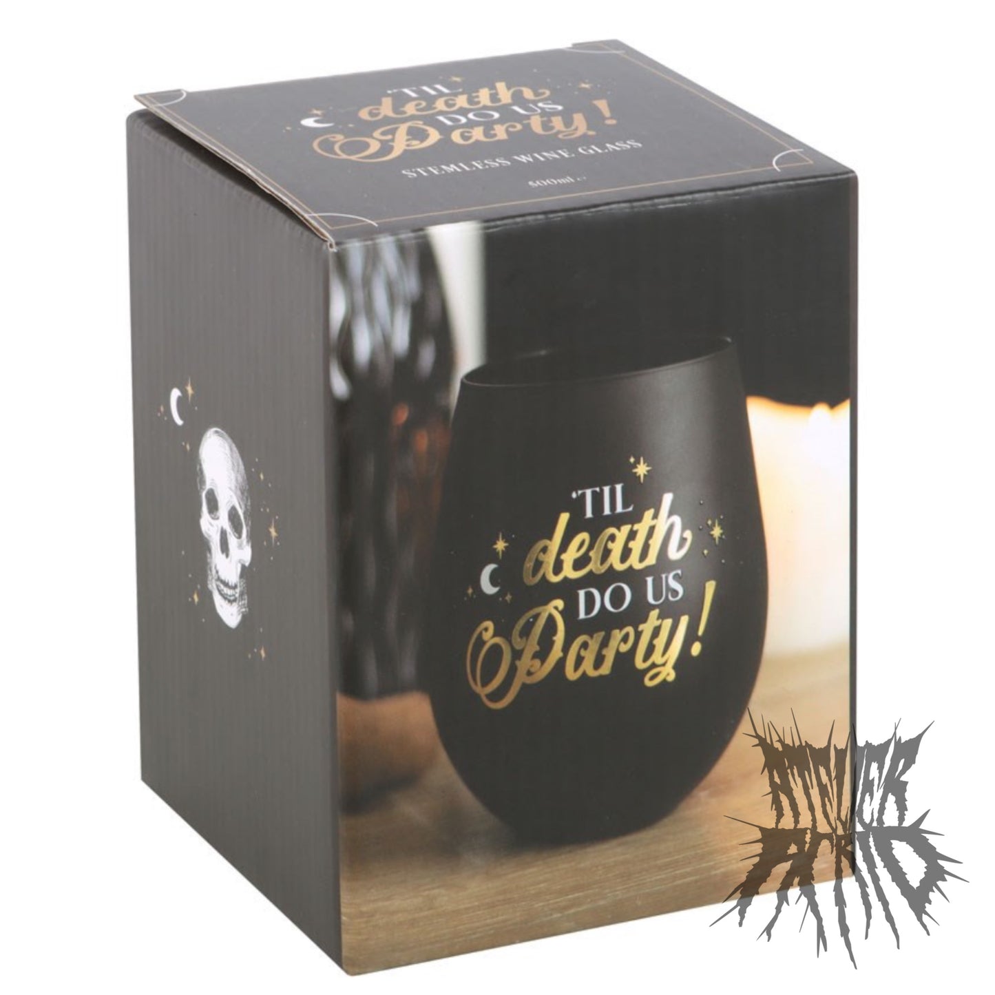 Til Death Do Us Party Stemless Wine Glass