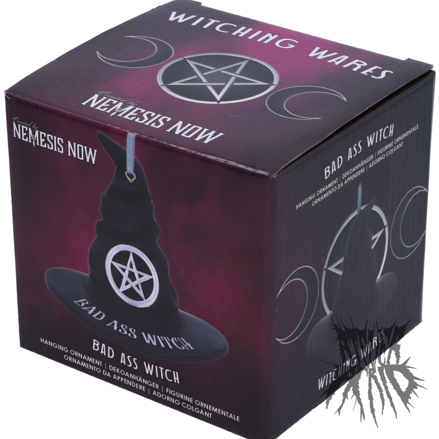 Bad Ass Witch Hanging Ornament 9cm