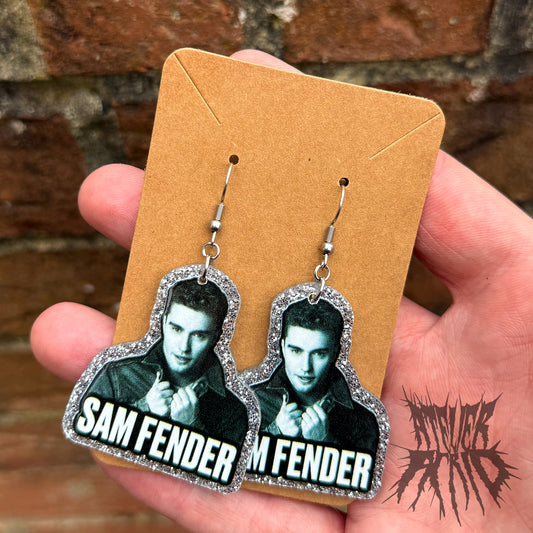The Sam Fender Earrings - Sam Fender Headshot earrings.