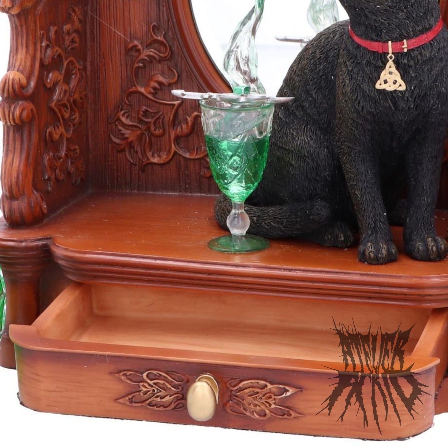 Lisa Parker Absinthe Cat and Green Fairy Figurine