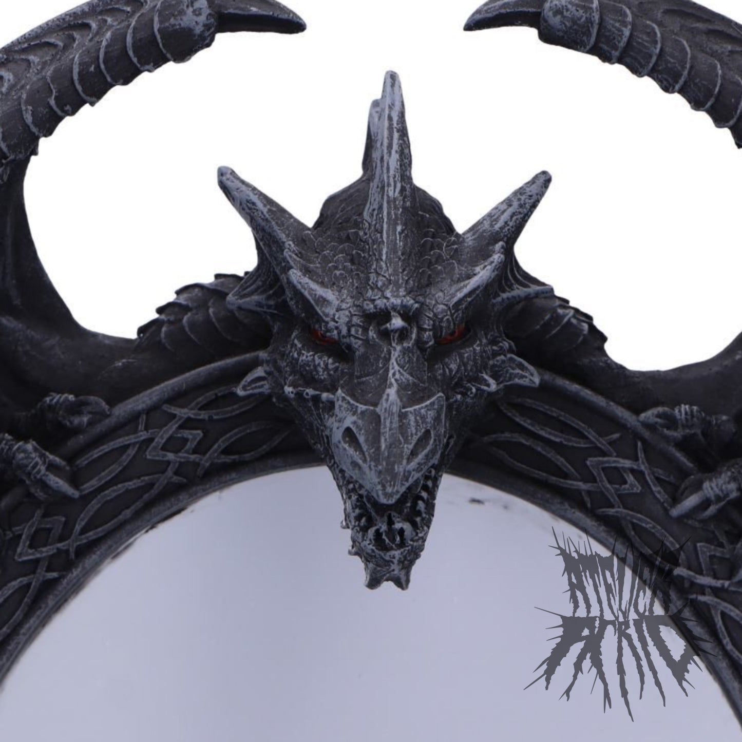 Scaled Reflection Dragon Mirror 29cm