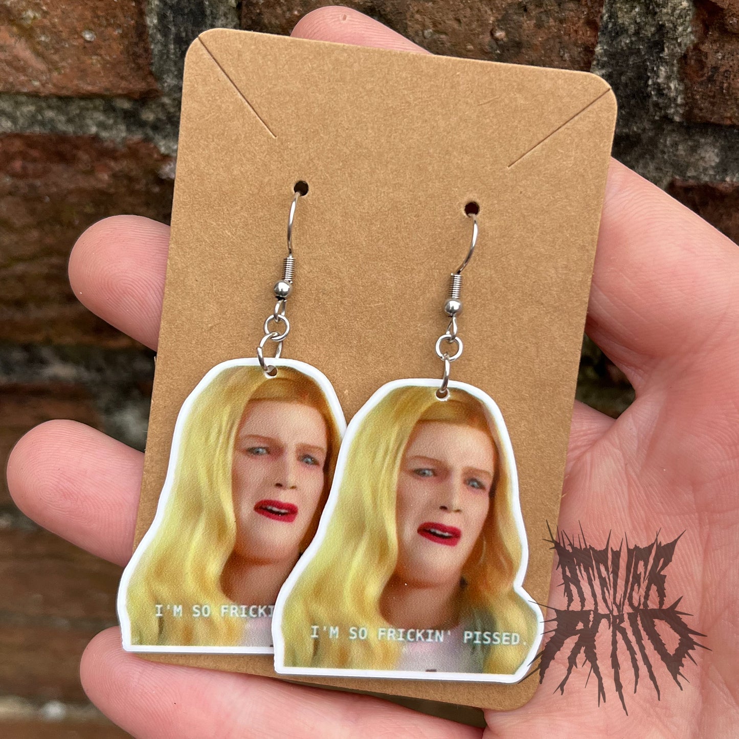 The So Freakin Pissed Earrings - White Chicks Earrings