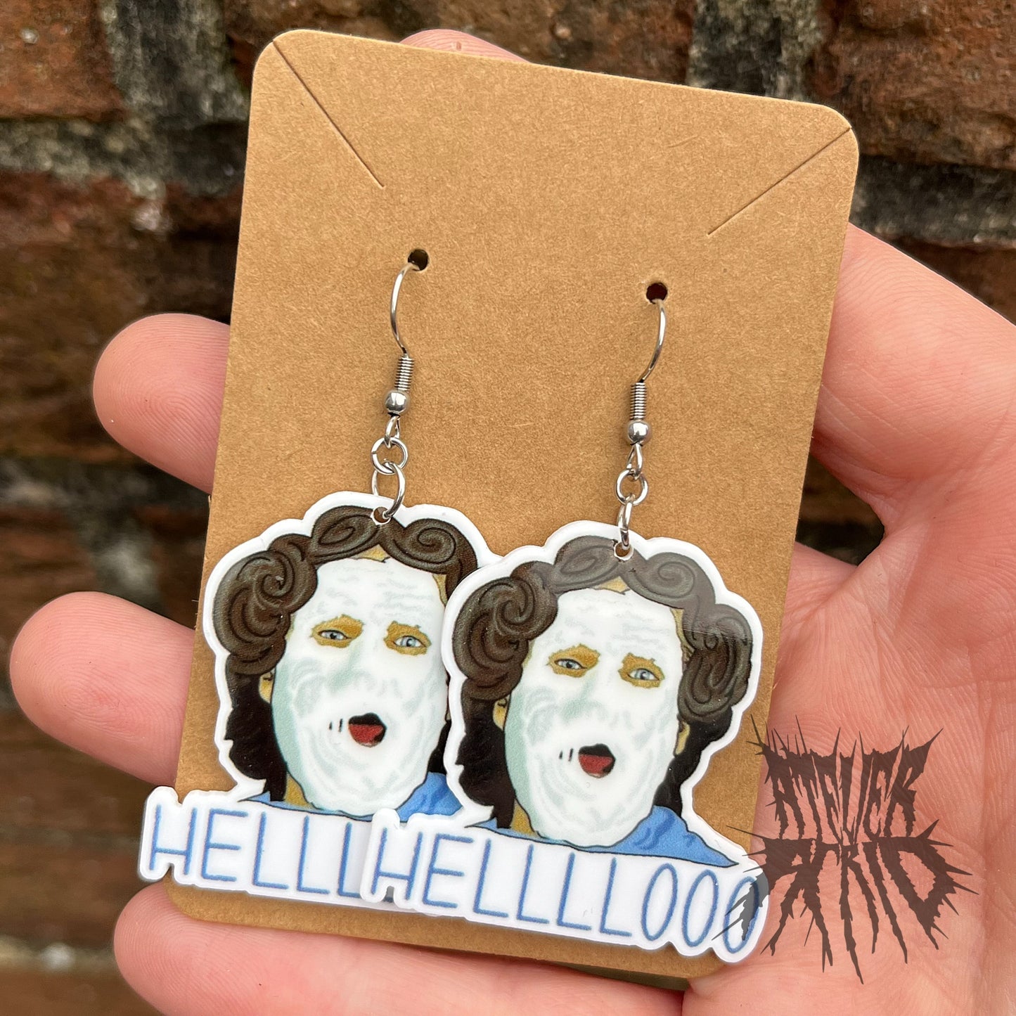The Hello Earrings - Mrs Doubtfire Earrings