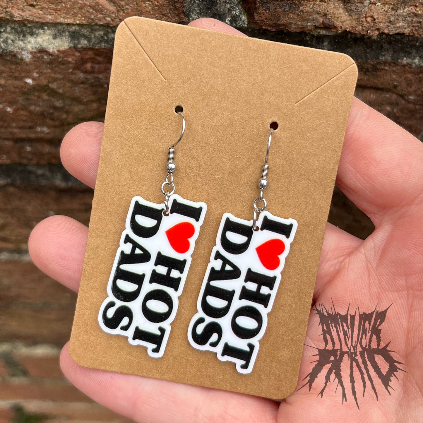 The I Love Hot Dads Earrings