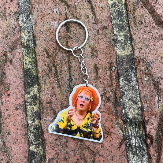 The Linda La Hughes Keyring- Gimme Gimmie Gimmie sitcom Keyring