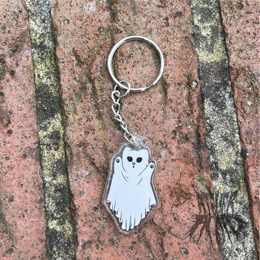 The Ghost Cat Keyring