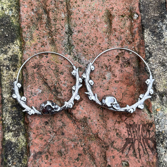 The Skull Tree Hoop Earrings