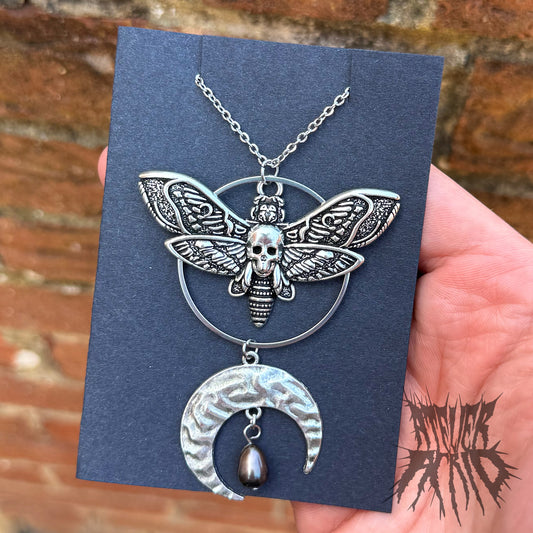 The Acherontia Necklace- Statement Deaths Head Moth Necklace