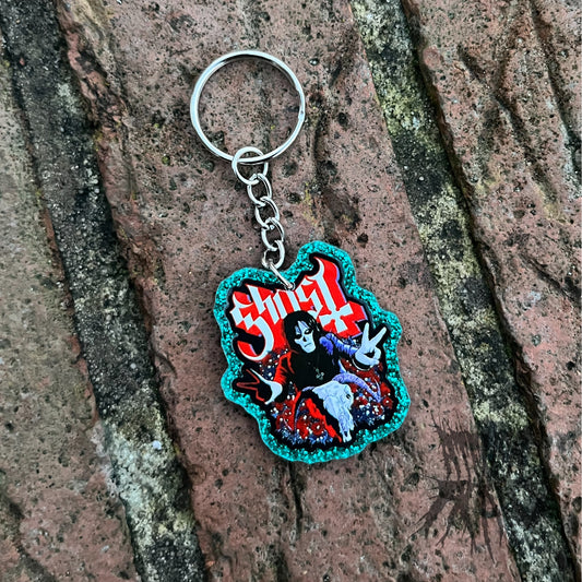 The Ghost Glitter Keyring
