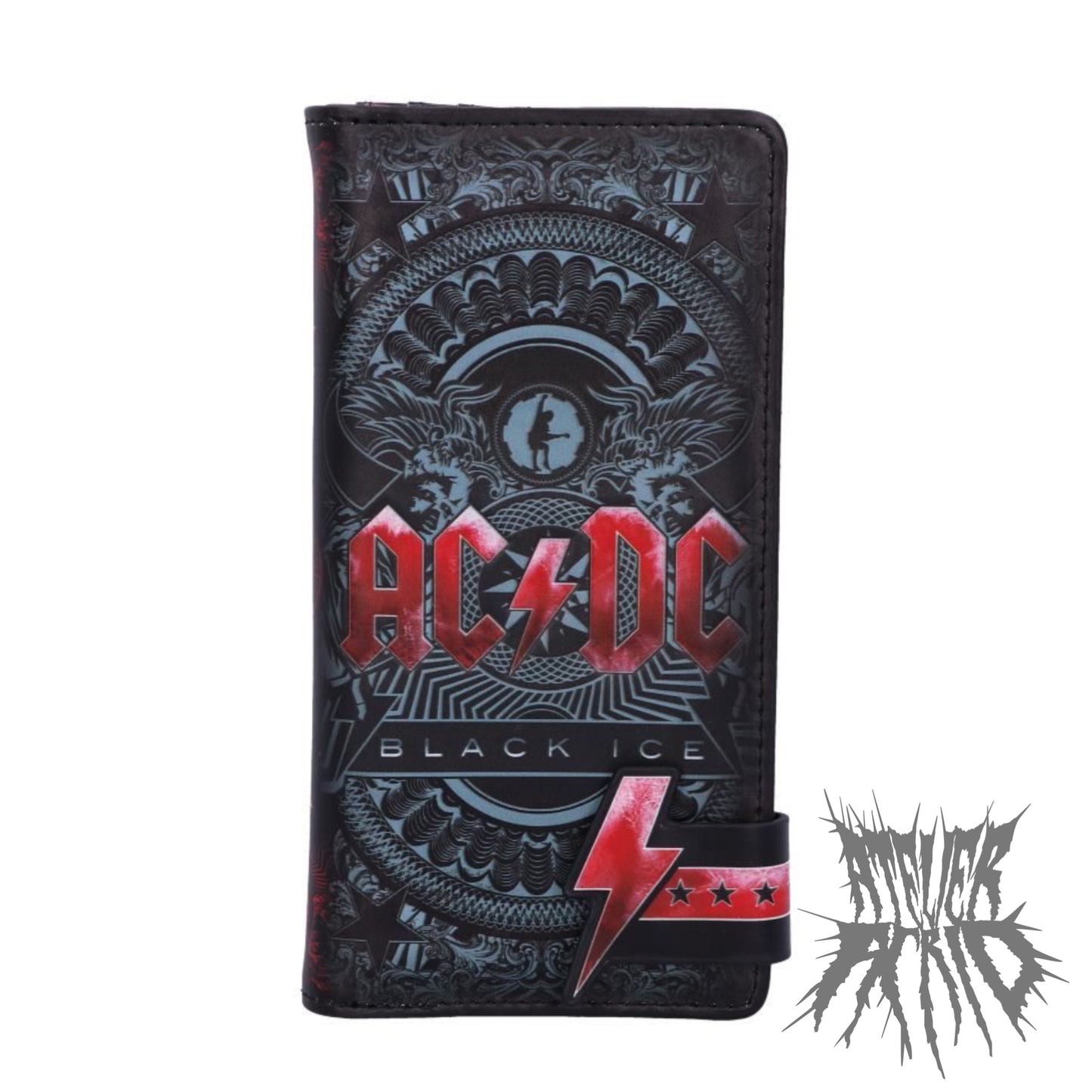 ACDC Black Ice Embossed Purse 18.5cm