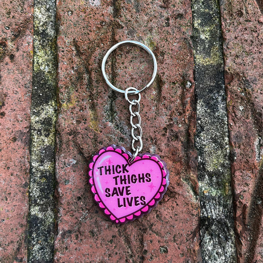 The Thick Thighs Keyring